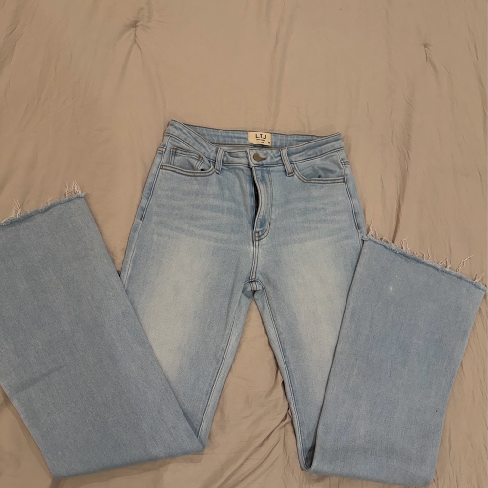 Stylish Light Blue Wide Leg Jeans